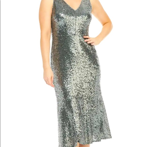 Maggy London “Lana” sequin midi cocktail dress